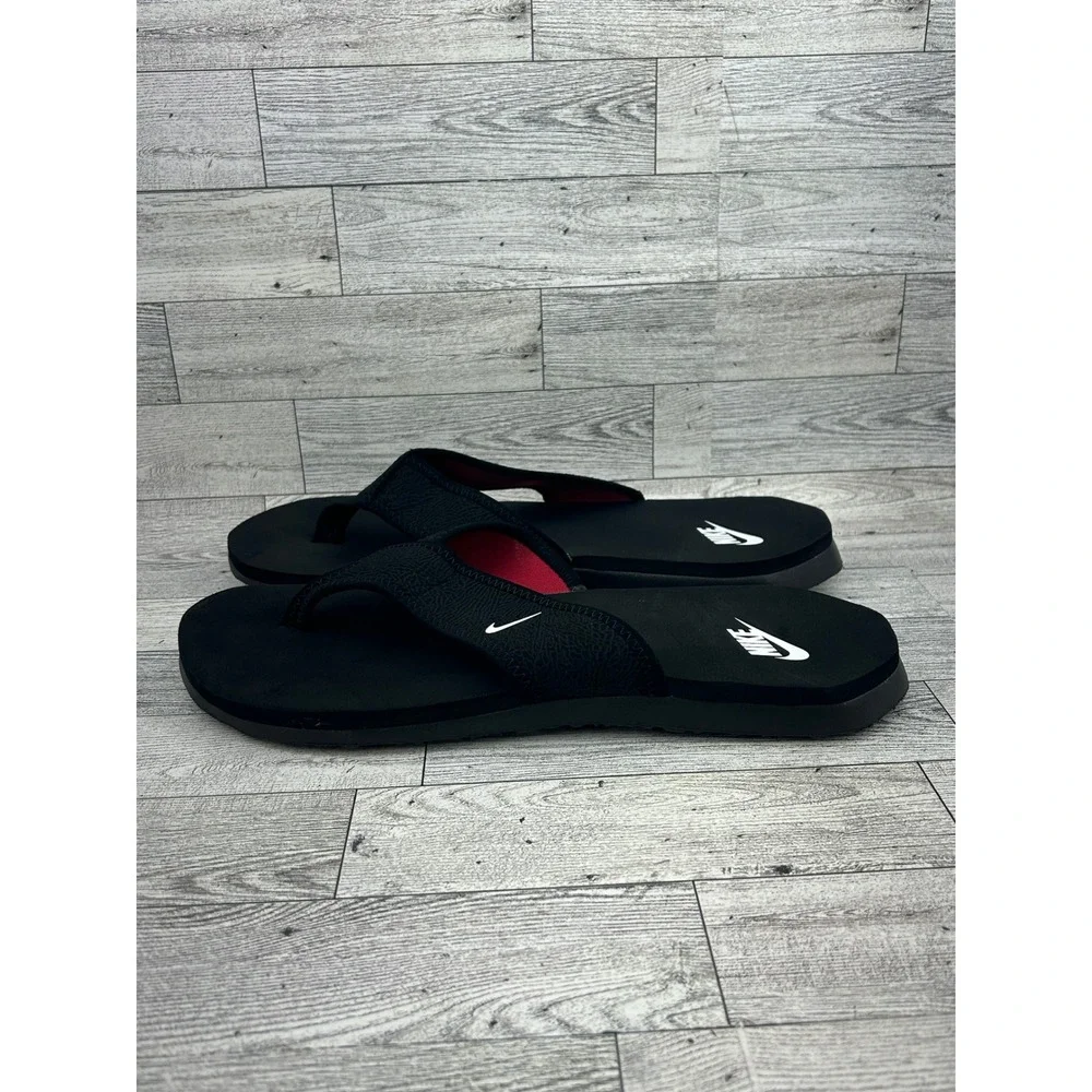 Nike Flip Flop Sandals Black Red Thong Slides 381395-012 Men Sz 11
